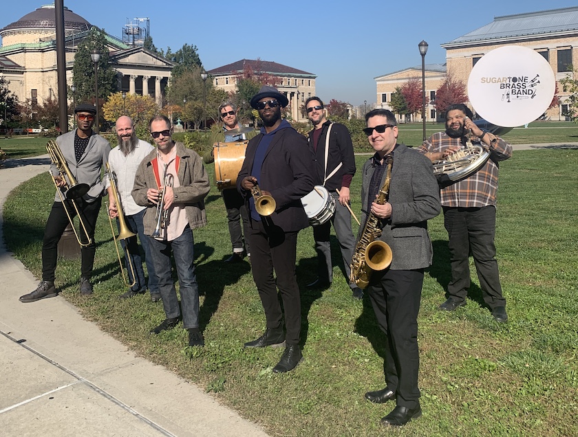 Kenny Bentley performing with Sugartone Brass Band